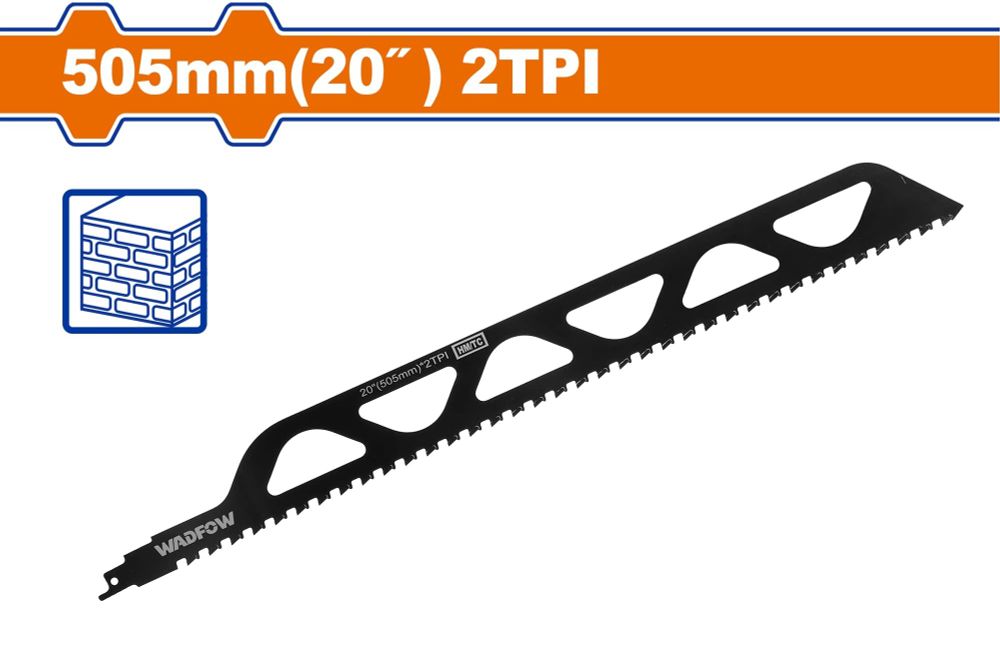 Пильное полотно для сабельной пилы пенобетону WADFOW WJT3243HM 505 мм