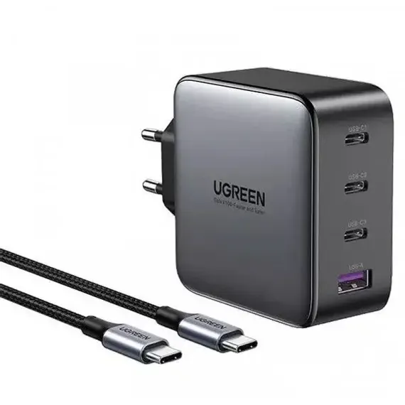 Ugreen CD226 (90575) USB-A + 3USB-C 100W Grey