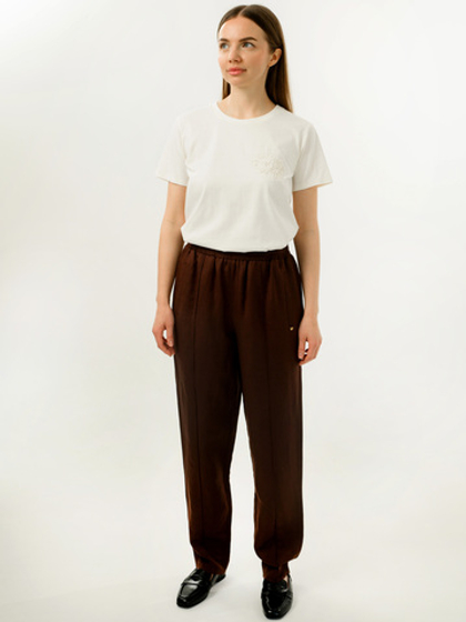TWINSET Футболка из хлопка с вышивкой