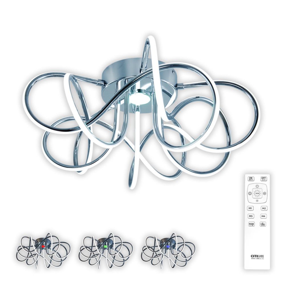Citilux Мишель CL229151 RGB Люстра светодиодная с пультом Хром