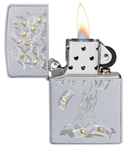 Зажигалка Satin Chrome Money Tree Design ZIPPO 29999