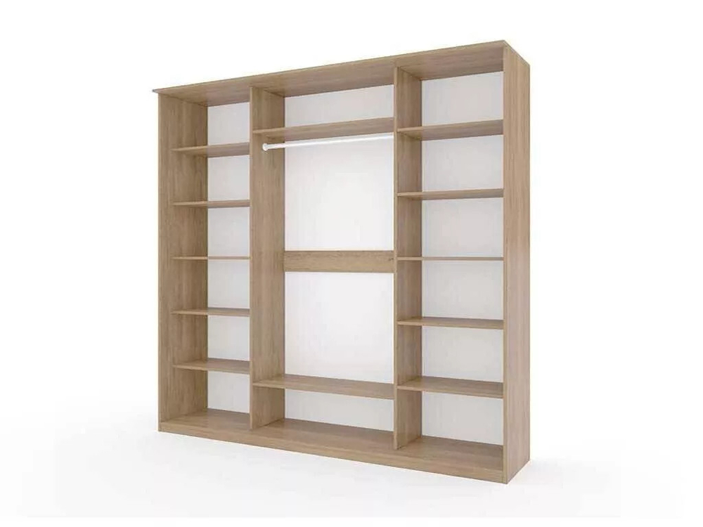 Шкаф купе Модерн 2362х600 4-х дверный 3-х секционный фотопечать №4 ясень