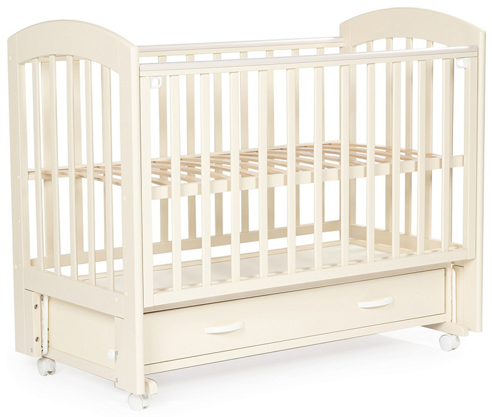 Детская кроватка Bebizaro Regency маятник универсальный с ящиком 02 VANILLA