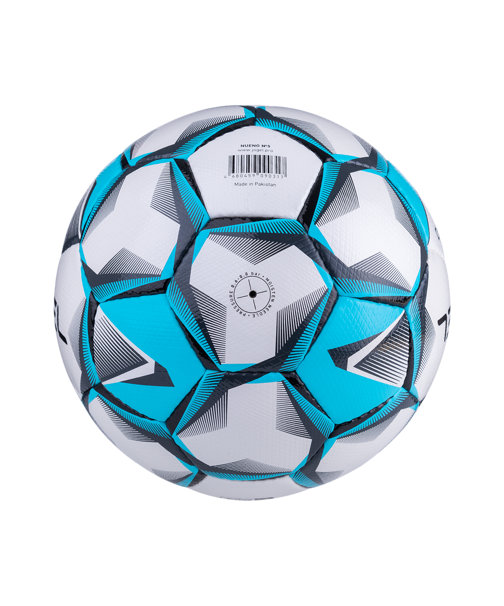 Мяч футбольный Nueno №5, белый/голубой/черный