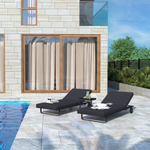 Шезлонг Ideal Patio КОСТА на колесах антрацит - каркас карбон