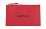 Balenciaga Cash Calfskin Wallet, Coin Purse, Card Holder Women"s Red