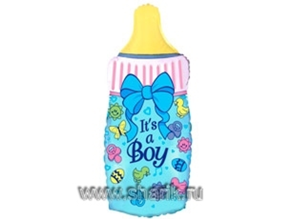 Шар фольга "Бутылочка голубая" 58 х 25 см