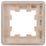 BRITE Рамка 1-местная РУ-1-2-Бр стекло дымчатый RE IEK