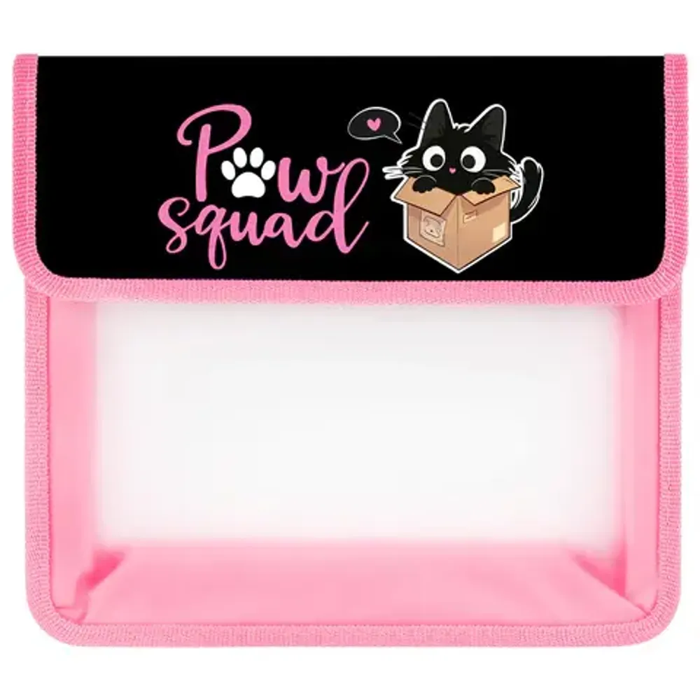 Папка для тетрадей 2 отделение А5 на липучке Юнландия Box cat, пластик