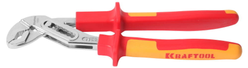 Клещи ″ELECTRO-KRAFT″, Cr-Mo сталь, двухкомпонентная маслобензостойкая рукоятка, хромированное покрытие, 250мм, KRAFTOOL