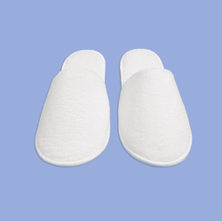 Тапки корал флис, закрытый мыс (50 пар) одноразовые, белые