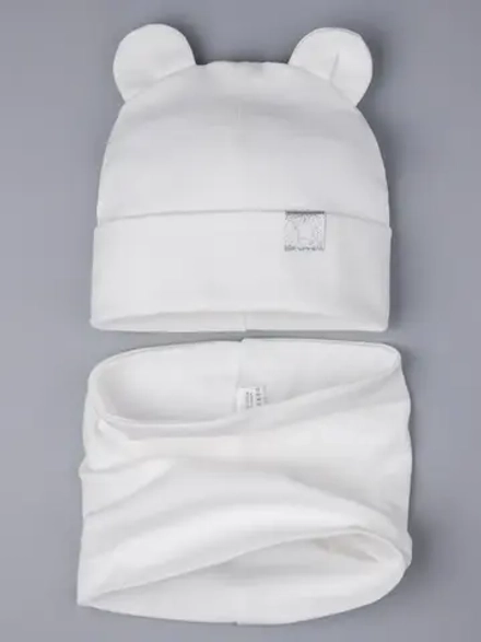 Шапка с ушками осенняя и снуд для детей