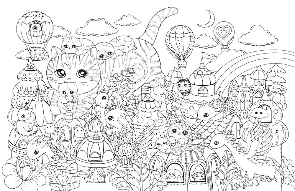 A Million Kittens. Coloring Book