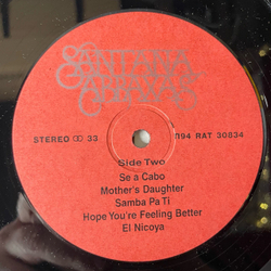 Винтажная виниловая пластинка LP Santana Abraxas (Россия 1994)