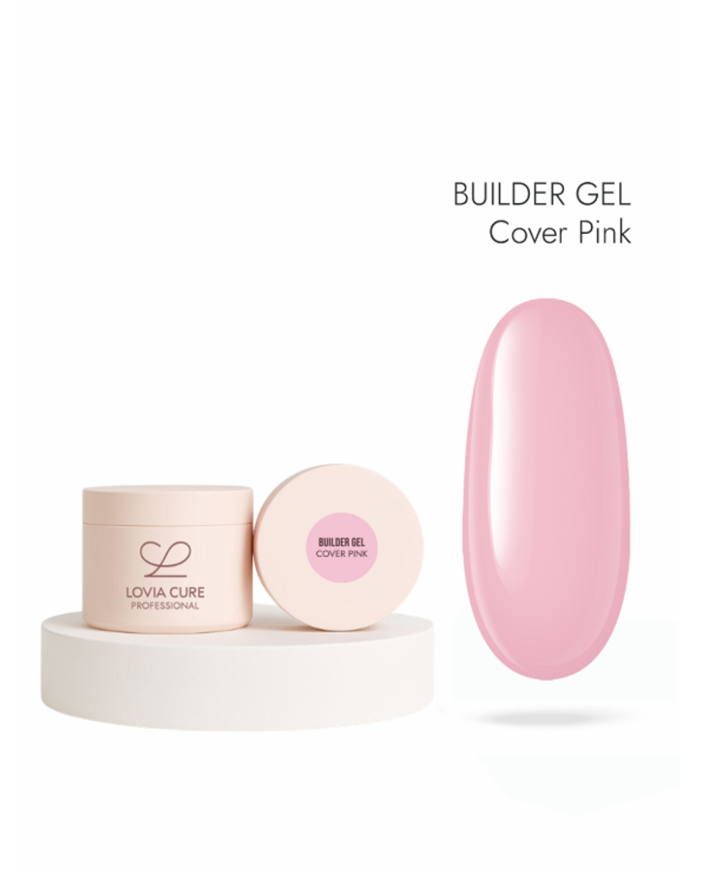 Lovia Cure Builder Gel Cover Pink - Гель моделирующий розовый, 15 мл