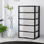 Комод 5-ти секционный "Колорит" широкий (чёрный)