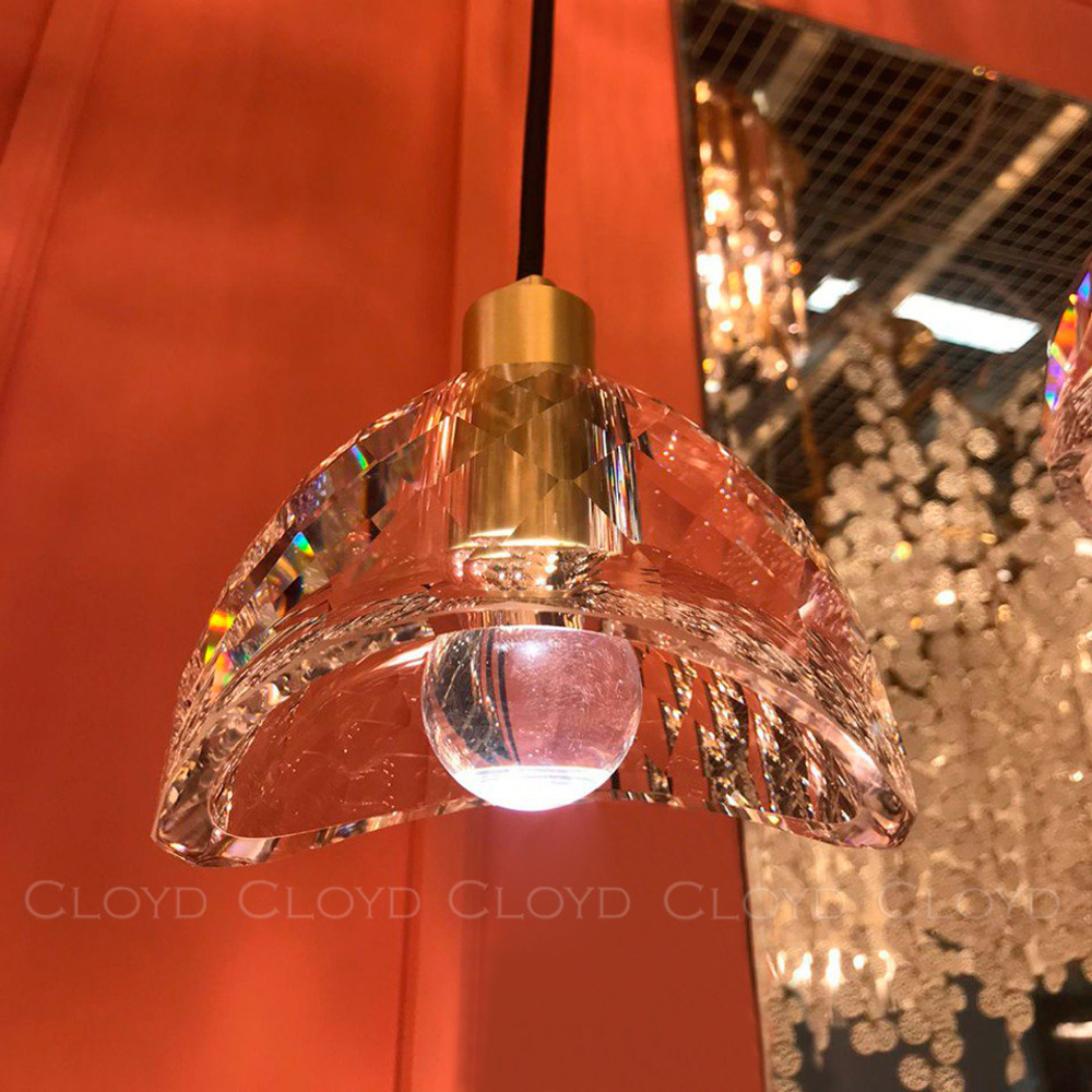 Подвесной светильник Cloyd VIKRAM P1 / Ø13 см - латунь (арт.11113)