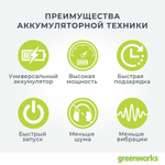 Аккумуляторная ударная дрель-шуруповерт Greenworks 3704107UA