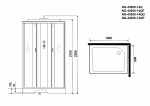 Душевая кабина Niagara Classic NG-43085-14QG 100x80 с гидромассажем