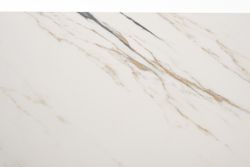 "Юпитер" стол интерьерный раздвижной обеденный из керамики, цвет белый глянцевый