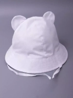 Детская белая панама на завязках пляжная