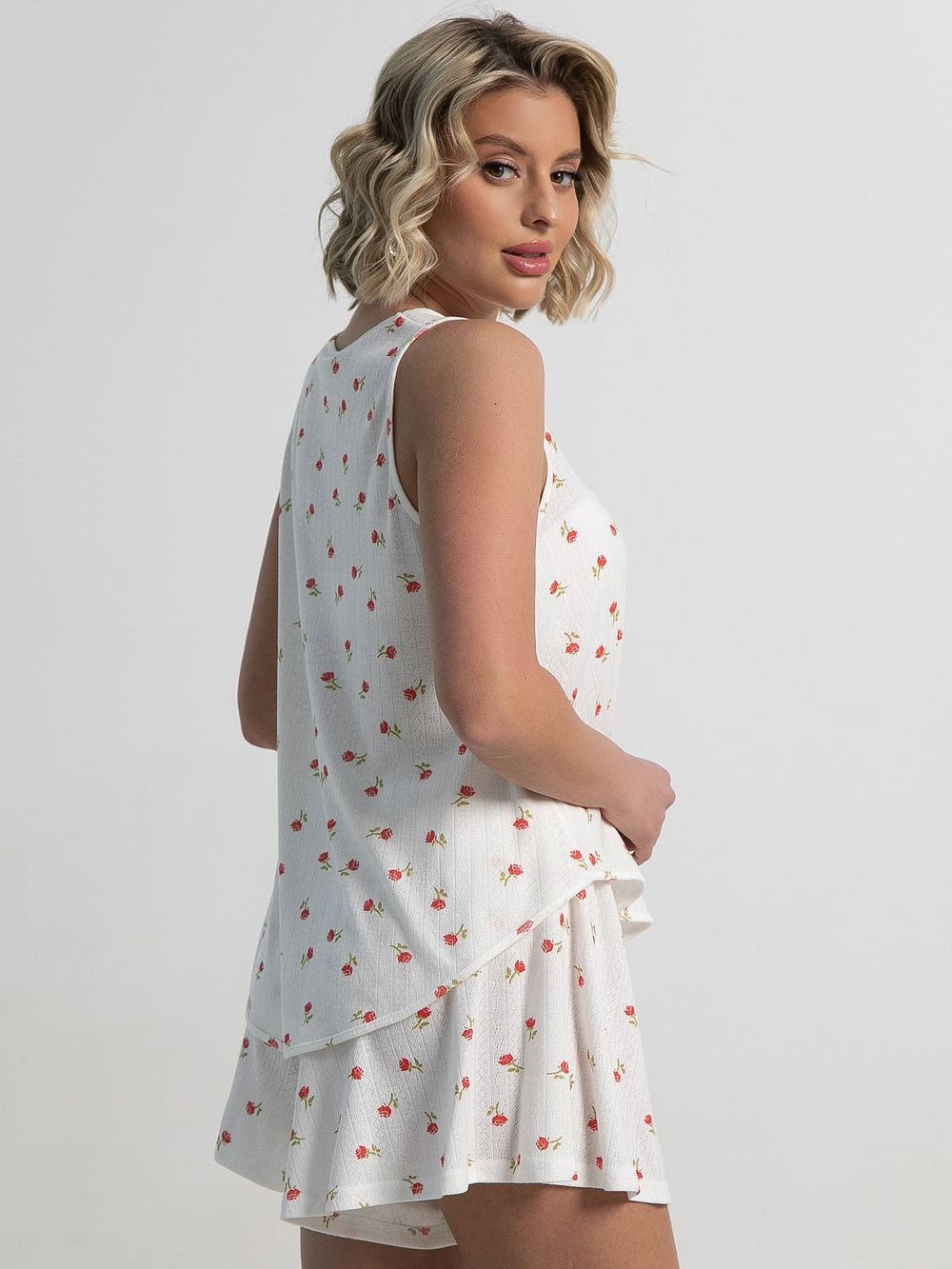 Костюм домашний с шортами Мила (белый) К15212-1М LT Collection