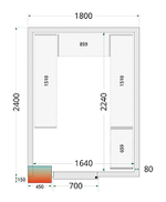 Камера холодильная TEFCOLD CRPF1824 с полками