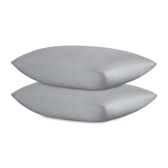 Комплект постельного белья из премиального сатина светло-серого цвета из коллекции essential, 200х22