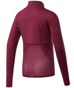 Женская теннисная куртка Reebok Workout Running 1/4 Zip W - Pink