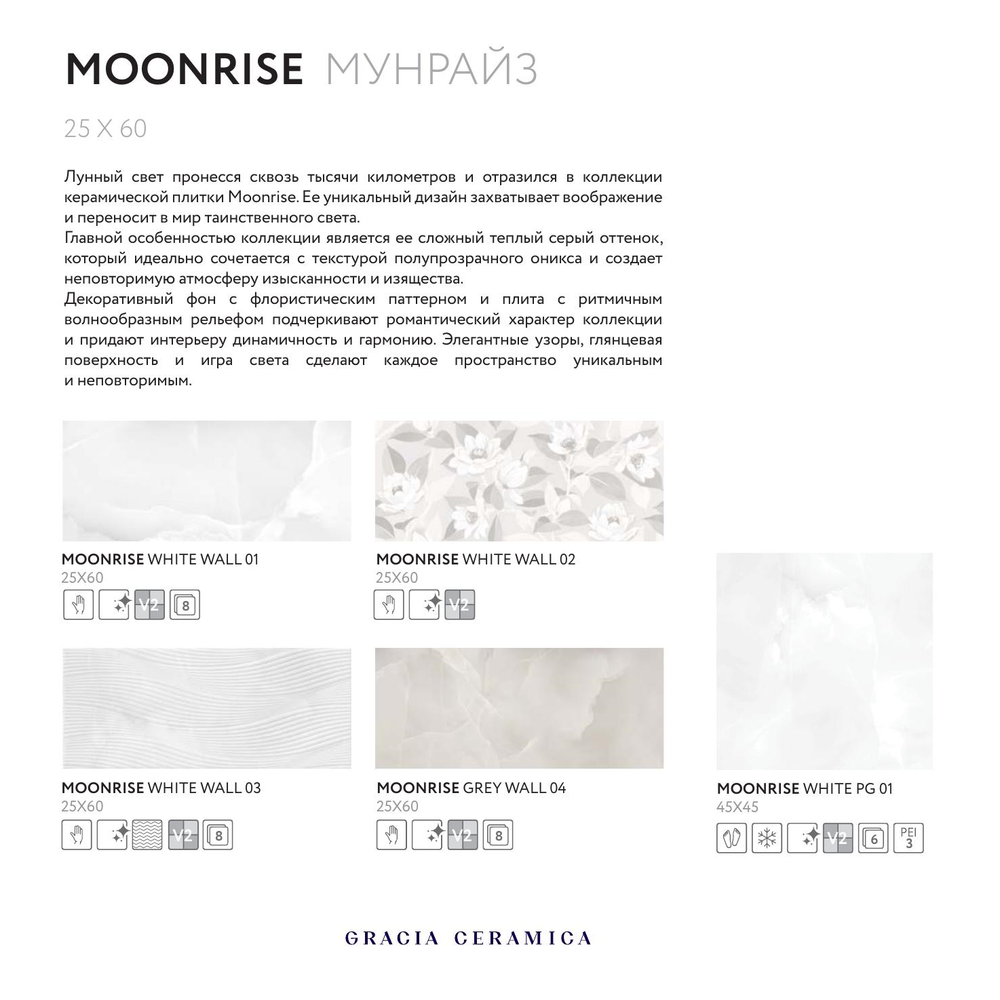 Moonrise white wall 02 250х600 (1-й сорт)