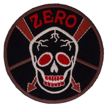 Нашивка Zero (круглая, красная надпись)