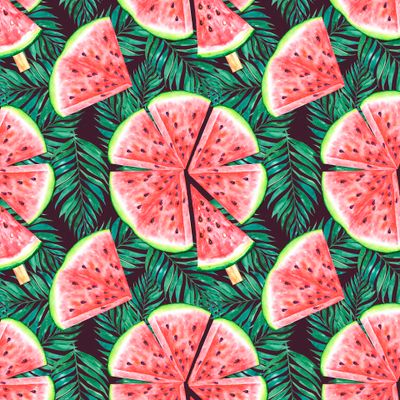 Tropical pattern. Watermelons. АРБУЗЫ