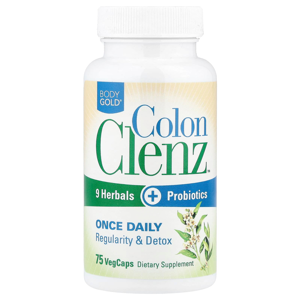 BodyGold, Colon Clenz ™, 75 растительных капсул