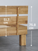 Кровать Дубовая классика 90х200 из массива дуба