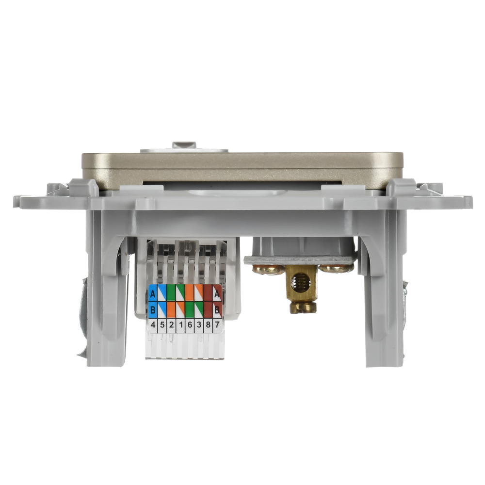 FLITE Розетка 2-местная RJ45/TV категория 5Е UTP РКТВ5е-2-0-ФлШ шампань IEK