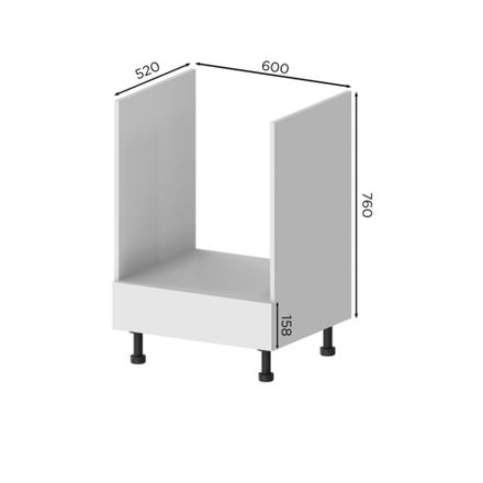 Кухня Модуль НД 600 нижний духовка Кашемир / Тик