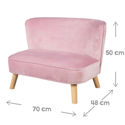Детский велюровый диван Roba Lil Sofa розовый