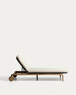 Шезлонг Alipa из массива акации и веревки темно-серого цвета