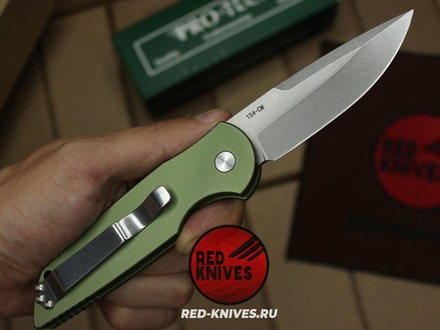 Нож Pro-Tech TR-4.3 - зеленая рукоять RK/Н111