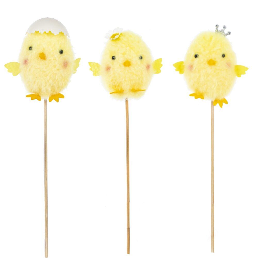 GAEM Изделие декоративное (вставка) "Цыпленок" (блок 12 шт) (7*6*8), L7 W6 H25 см, 3в.