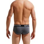 Мужские трусы брифы темно-серые меланж GAUVINE 2006