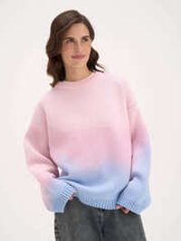 Джемпер оверсайз из смесовой шерсти "Розовый лед" женский