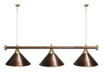 Лампа STARTBILLIARDS 3 пл. (плафоны зеленые,штанга золотая,фурнитура золото)