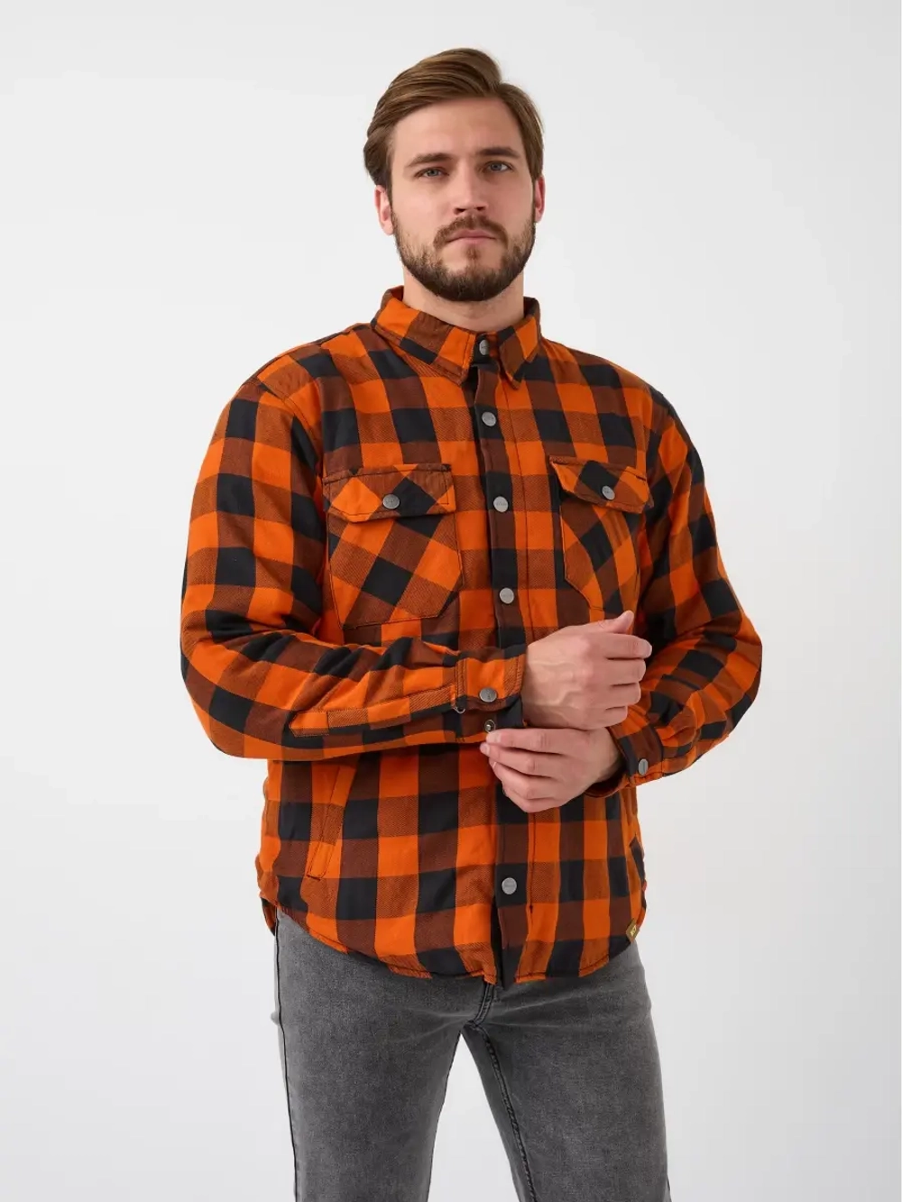 моторубашка MCP Rebel Full Kevlar Orange/Black