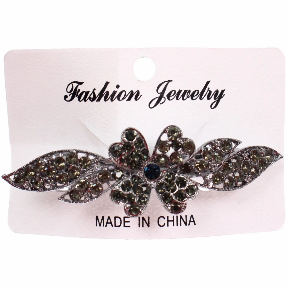 Заколка - автомат металлическая на блистере «KLEVER», фергамо, цвет как на фото, 8*3см ( хедр Кокетка)