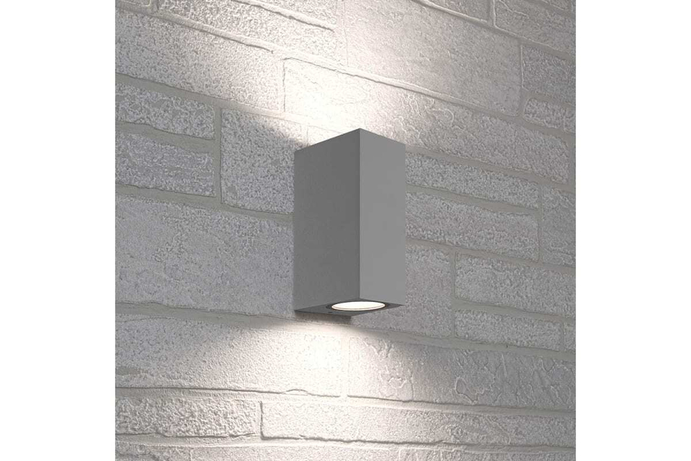 Светильник архитектурный DH051, на стену, 2*GU10 230V, серый Feron