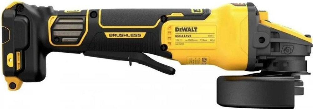 Угловая шлифмашина аккумуляторная DeWALT DCG 416 VSN бесщеточная, без АКБ и З/У DCG416VSN-XJ