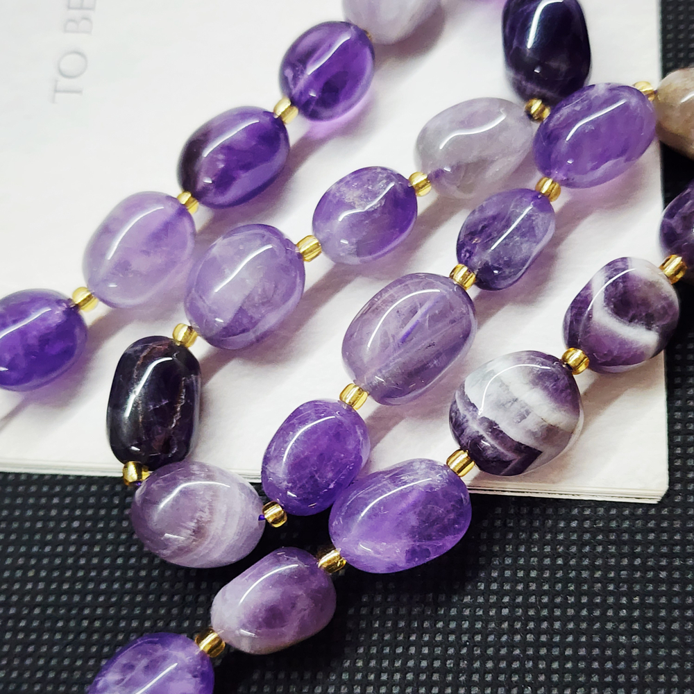 Аметист, крупная галтовка, 10-15 мм, камни овалы бочонки, штучно