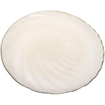 Тарелка стеклянная «Фьюжн» 32см перламутр