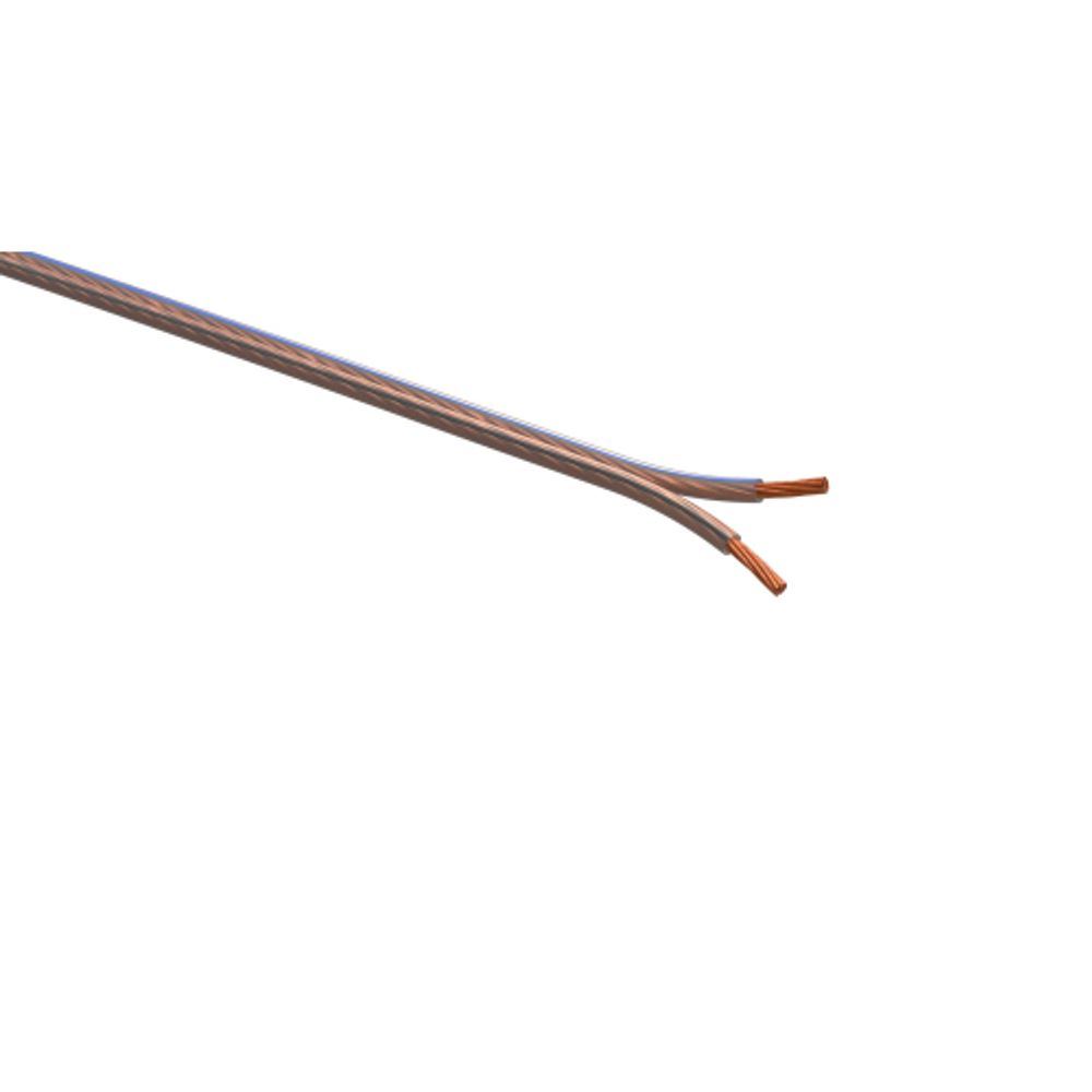 Акустический кабель ЭРА 2х0,35 мм2 прозрачный, 100м | Акустический кабель